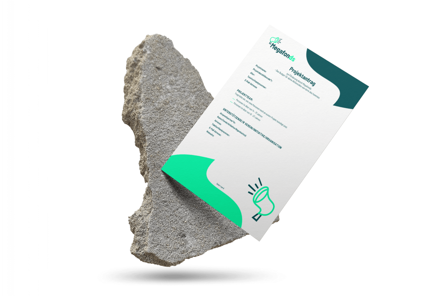 Sprechblasen-Megafonds-Branding
